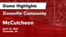 Zionsville Community  vs McCutcheon  Game Highlights - April 23, 2024