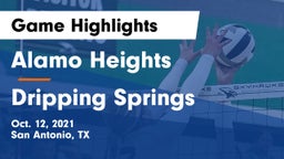 Alamo Heights  vs Dripping Springs  Game Highlights - Oct. 12, 2021