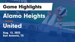 Alamo Heights  vs United  Game Highlights - Aug. 13, 2022