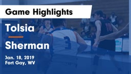 Tolsia  vs Sherman Game Highlights - Jan. 18, 2019