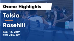 Tolsia  vs Rosehill Game Highlights - Feb. 11, 2019