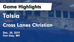 Tolsia  vs Cross Lanes Christian Game Highlights - Dec. 20, 2019