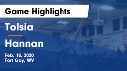 Tolsia  vs Hannan  Game Highlights - Feb. 18, 2020