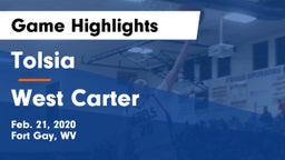 Tolsia  vs West Carter Game Highlights - Feb. 21, 2020