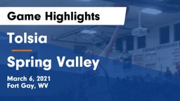Tolsia  vs Spring Valley  Game Highlights - March 6, 2021