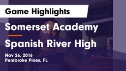 Somerset Academy  vs Spanish River High Game Highlights - Nov 26, 2016