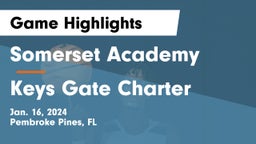 Somerset Academy  vs Keys Gate Charter  Game Highlights - Jan. 16, 2024