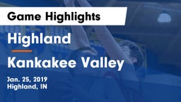 Highland  vs Kankakee Valley  Game Highlights - Jan. 25, 2019