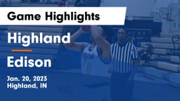 Highland  vs Edison  Game Highlights - Jan. 20, 2023