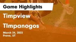 Timpview  vs TImpanogos  Game Highlights - March 24, 2022
