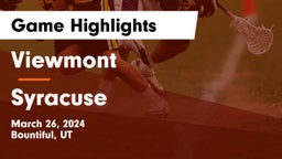 Viewmont  vs Syracuse  Game Highlights - March 26, 2024