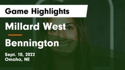 Millard West  vs Bennington  Game Highlights - Sept. 10, 2022