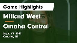 Millard West  vs Omaha Central  Game Highlights - Sept. 13, 2022