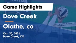 Dove Creek  vs Olathe, co Game Highlights - Oct. 30, 2021