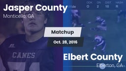 Matchup: Jasper County High vs. Elbert County  2016