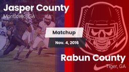 Matchup: Jasper County High vs. Rabun County  2016