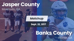 Matchup: Jasper County High vs. Banks County  2017