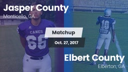 Matchup: Jasper County High vs. Elbert County  2017