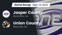 Recap: Jasper County  vs. Union County  2018