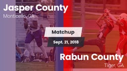 Matchup: Jasper County High vs. Rabun County  2018