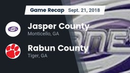 Recap: Jasper County  vs. Rabun County  2018