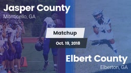 Matchup: Jasper County High vs. Elbert County  2018