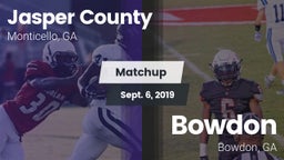 Matchup: Jasper County High vs. Bowdon  2019