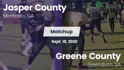 Matchup: Jasper County High vs. Greene County  2020