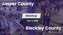 Matchup: Jasper County High vs. Bleckley County  2020