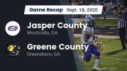 Recap: Jasper County  vs. Greene County  2020