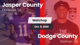 Matchup: Jasper County High vs. Dodge County  2020