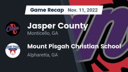 Recap: Jasper County  vs. Mount Pisgah Christian School 2022