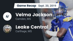 Recap: Velma Jackson  vs. Leake Central  2019