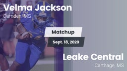 Matchup: Velma Jackson High S vs. Leake Central  2020
