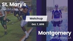 Matchup: Saint Mary's High vs. Montgomery  2016