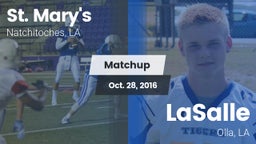 Matchup: Saint Mary's High vs. LaSalle  2016