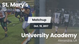 Matchup: Saint Mary's High vs. University Academy 2017