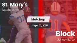 Matchup: Saint Mary's High vs. Block  2018