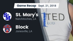 Recap: St. Mary's  vs. Block  2018