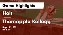 Holt  vs Thornapple Kellogg  Game Highlights - Sept. 11, 2021