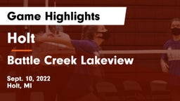Holt  vs Battle Creek Lakeview  Game Highlights - Sept. 10, 2022