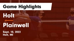 Holt  vs Plainwell  Game Highlights - Sept. 10, 2022