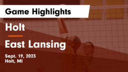 Holt  vs East Lansing  Game Highlights - Sept. 19, 2023