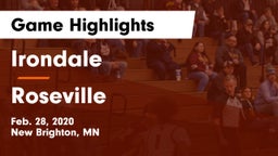 Irondale  vs Roseville  Game Highlights - Feb. 28, 2020