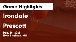 Irondale  vs Prescott  Game Highlights - Dec. 29, 2023