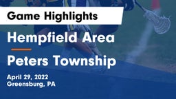 Hempfield Area  vs Peters Township  Game Highlights - April 29, 2022