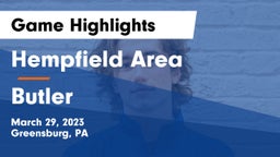 Hempfield Area  vs Butler  Game Highlights - March 29, 2023