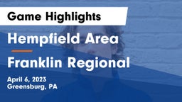 Hempfield Area  vs Franklin Regional  Game Highlights - April 6, 2023