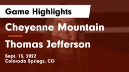 Cheyenne Mountain  vs Thomas Jefferson  Game Highlights - Sept. 13, 2022