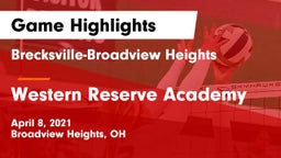 Brecksville-Broadview Heights  vs Western Reserve Academy Game Highlights - April 8, 2021
